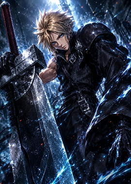 Cloud Strife with Buster Sword