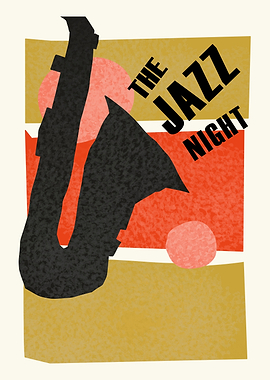The Jazz Night Saxophone Poster