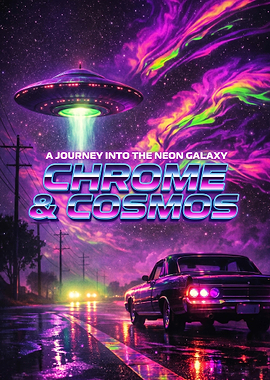 Chrome & Cosmos Retro Sci-Fi Art