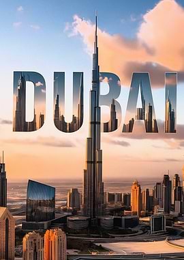 Dubai Skyline with Burj Khalifa