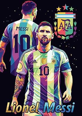 Lionel Messi Argentina Pop Art