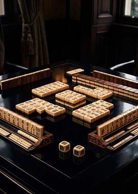 The Emperor's Game Luxury Mahjong Fine Art