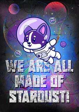 Cute Dog Astronaut in Space