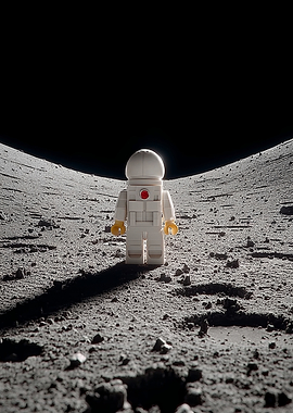 Lego Astronaut on the Moon