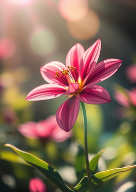 Close-up of a pink dahlia flower