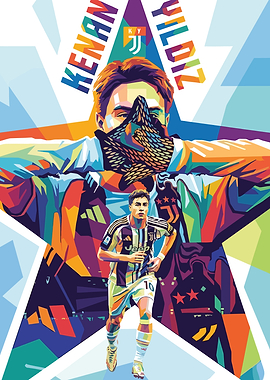 Kenan Yildiz Juventus Pop Art