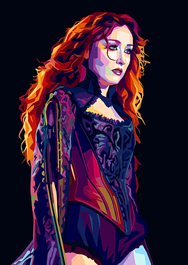 Chappell Roan with Red Hair in Ornate Outfit