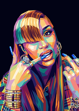 Cardi B Pop Art Portrait