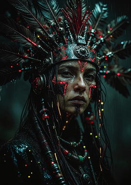 Cyberpunk Warrior Headdress