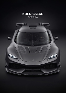 sleek Koenigsegg Gemera Front View car poster