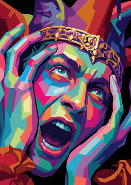 Screaming Jester with Crown