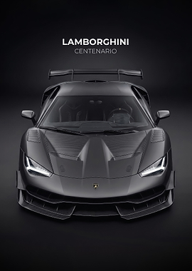 sleek dark Lamborghini Centenario Front View