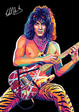 Eddie Van Halen Pop Art Portrait