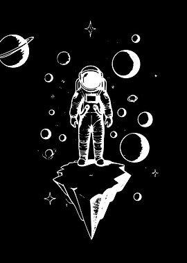 Astronaut floating in space
