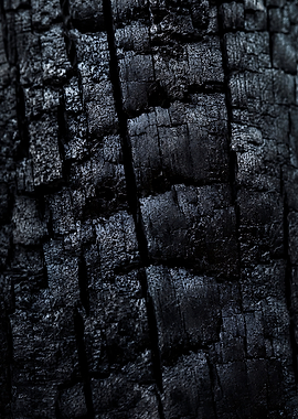 Charred Black Wood Shou Sugi Ban Texture