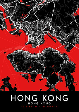 Hong Kong Dark Map