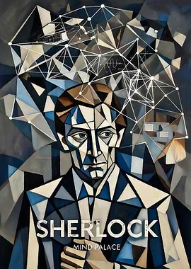Sherlock Mind Palace Cubist Painting