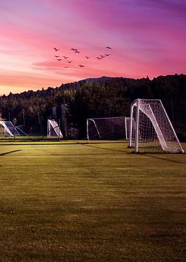 Soccer Field at Sunset