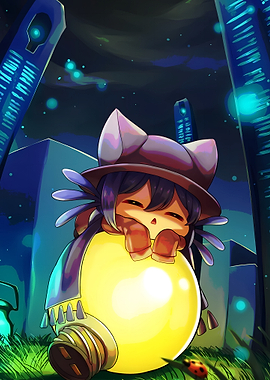 Niko holding a light bulb