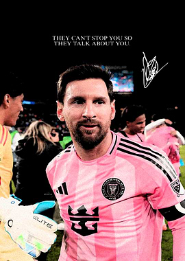 Lionel Messi in Pink Inter Miami Jersey