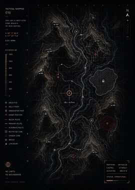 Tactical Military Map Display