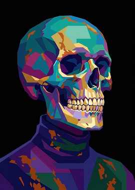 Colorful Skull Pop Art