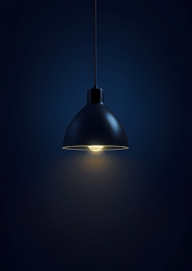 Dark Pendant Lamp with Light