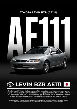 Toyota Levin BZR AE111 Poster