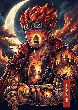 Anime Pirate with Mechanical Arm
