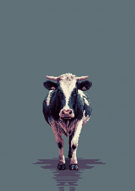 Pixel Art Cow