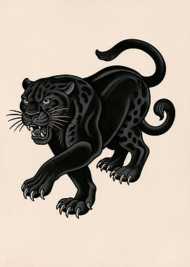 Black Panther Roaring