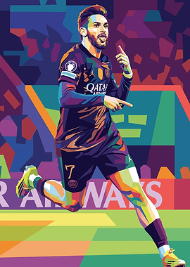 Football Player in Pop Art Style