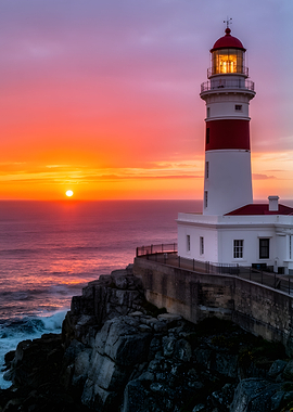 Lighthouse at Sunset