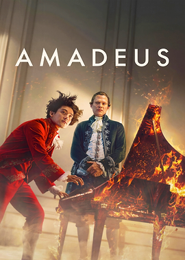 Amadeus Poster with Burning Piano