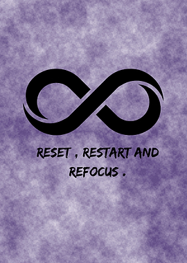 Infinity symbol with inspirational text
