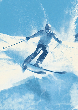 Skier in Action