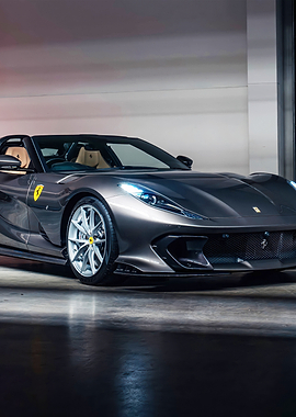 Gray Ferrari Convertible