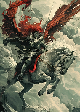 Knight on Horseback with Wings