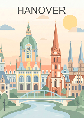 Hannover Cityscape Illustration