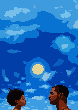 Drake and Son Under the Moon