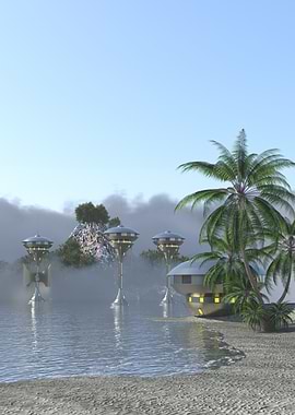 Futuristic Island Dwellings