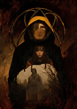 Mysterious figures in a dark, painterly style