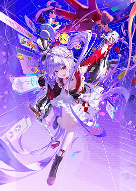 Girl in Futuristic Setting