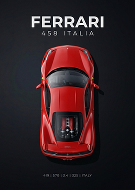 Ferrari 458 Italia Top View