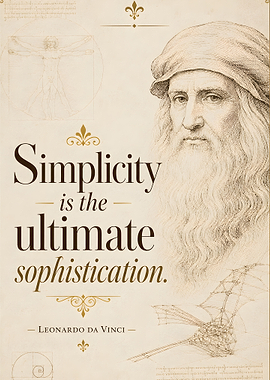 Leonardo da Vinci quote poster