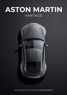 Aston Martin Vantage Top View
