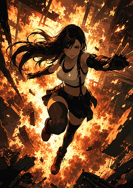 Tifa Lockhart in Fiery Chaos