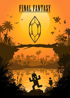 Final Fantasy Cactuar Sunset