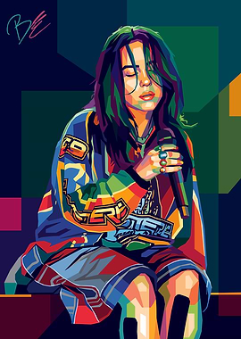 Billie Eilish Pop Art Portrait