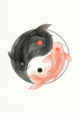 Yin Yang Koi Fish